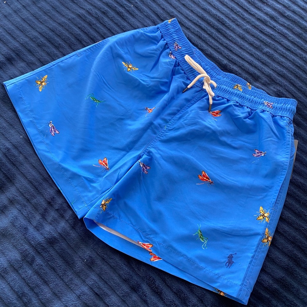 ❌SOLD❌ Polo Ralph Lauren Bug Print Swimming Trunks - Picture 2 of 6